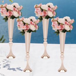 Party Decoration 13pcs)65cm /100cm)gold Metal Trumpet Floral Vase Wedding Flower Stand For Table Centrepiece Gold 444