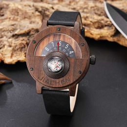 New Multi Functional Compass Wooden Outdoor Sports Men's and Women's Student Watch