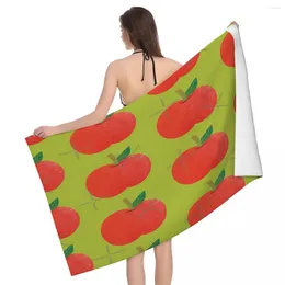 Towel A Delectably Fresh Red Apple 80x130cm Bath Microfibre Fabrics Suitable For Tour Wedding Gift