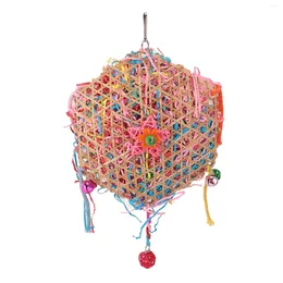 Other Bird Supplies Birds Toys Interesting Bamboo Hanging Vibrant Shredding Bite Resitant Anxiety Reduction For Exercising Cage