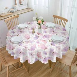 Table Cloth Spring Butterfly Watercolour Waterproof Wedding Holiday Tablecloth Coffee Decor Cover