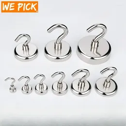 Party Supplies WePick 10PCS Neodymium Iron Boron Strong Magnetic Hook Suction Traceless Hooks E16 Cup Magnet