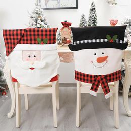 Chair Covers 4/6pcps Xmas Gifts Cartoon Couple Elderly Christmas Dining Roome Decorations For Home Party Banquet El Decor