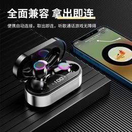 개인 F12 Bluetooth TWS 금속 케이스 스포츠 이어폰 터치 노이즈 감소 진정한 무선 스테레오