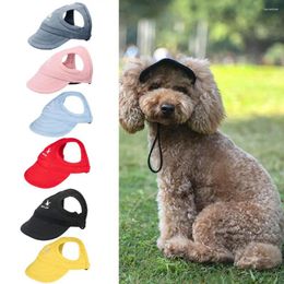 Dog Apparel Great Peaked Hat Eye-catching Pet Headgear Easy-wearing Washable Fade-Resistant Baseball Cap Block UV