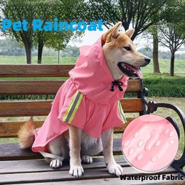 Dog Apparel Small Medium Large Raincoat Convenient Reflective Pet Rainy Clothes Outdoor Waterproof Cape