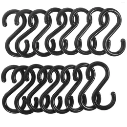 Hooks 100 Pcs S-shaped Hook Storage Hanger For Coats Kitchen Plastic Peg Multipurpose Home