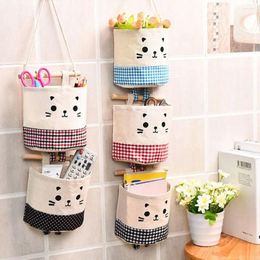 Storage Bags Modern Style 1Pcs Space Saver Large Capacity Wall Hanging With Lanyard Sundries Pouch Cosmetics Container Pocket Bag