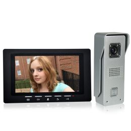 Intercom 7 Inch Video Door Phone Intercom System Aluminium Alloy Camera 2 Way Intercom Video Doorbell for Villa House Office Apartment