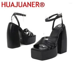 Dress Shoes Platform Women High Heels Sandals Brand Thick Sexy Pumps 2024 Summer Trend Party Ladies Luxury Zapatos Mujer
