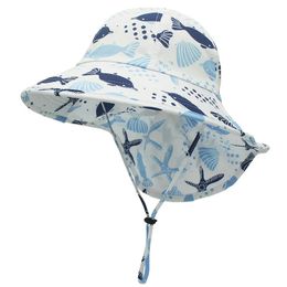 Connectyle Boys Girls Kids UPF 50 Sun Hat Lightweight Adjustable Quick Dry Neck Flap Summer Sun Protection Beach Play Hat 240319