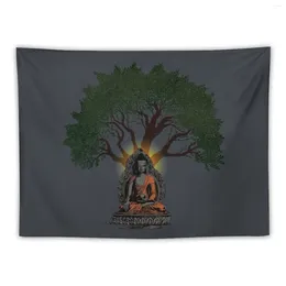 Tapestries Buddha Under Bodhi Tree Tapestry Funny Wall Decorations Carpet Bedrooms