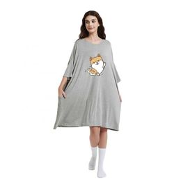 Oversized Long Sleeping T-shirts One Size Extra Length Sleep Nightgown for Women Summer Sleepwear