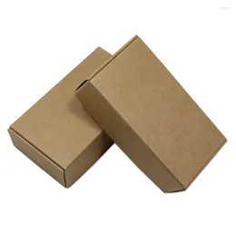 Gift Wrap 30Pcs/lot 15 Sizes Brown Kraft Paper Packaging Box Craft Jewellery Handmade Packing Paperboard Candy Snack Carton