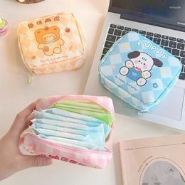 Storage Bags Cute Cartoon Bag Girls Sanitary Napkins Menstrual Towel Convenient Outdoor Travel Coin Purse Mini Makeup