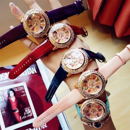 Kakashi Full Colour Diamond Real Belt Fashion Micro Student Women's Watch