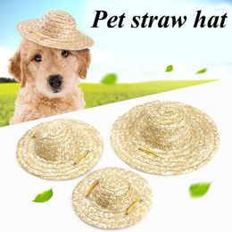 Dog Apparel Fashion Hawaiian Style Cap Cute Pets Sombrero Hat Funny Cosplay Straw Cat Sunhat Pet Supplies