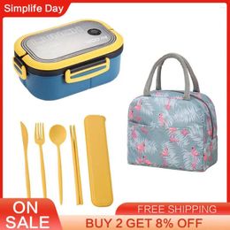 Dinnerware Double-layer Compartment Lunch Box Easy To Clean Hygienic Large Capacity Tableware Reduced Fat