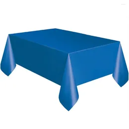 Table Cloth Large Plastic Rectangle Cover Wipe Clean Party Tablecloth Covers Solid Color Birthday Square Disposable
