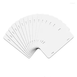 Decorative Figurines 14Piece Sublimation License Plate Blanks Automotive Plates Tag Thickness 0.65Mm Metal White