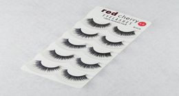 Red Cherry 5 Pairs False Eyelashes 18 Styles Black Cross Messy Natural Long Thick Fake Eye lashes Beauty Makeup High Quality8171476