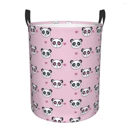 Laundry Bags Cute Cartoon Bear Panda Hamper Large Clothes Storage Basket Toys Bin Organizer For Boy Girl