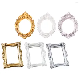 Frames Resin Vintage Baroque Style DIY Phone Case Decor Charms Miniature House Picture Frame