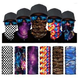 Bandanas Cycling Printed Bandana Mask Seamless Neck Tube Ring Riding Half Face Magic Headwear Warmer Cover Scarf For Men Women