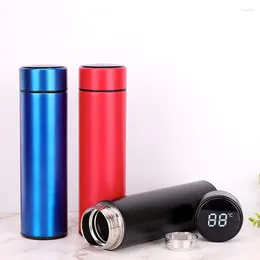 Water Bottles 500ML Smart Insulation Cup Bottle Led Digital Temperature Display Stainless Steel Thermal Mugs Intelligent