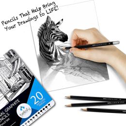 Pencils HighQuality 12/20Pack Graphite Sketching Pencils Complete 9B9H Soft Pencil Graphite Drawing Shading Matte Drawing Art Supplies