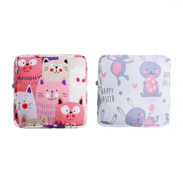 Storage Bags 2piece Multifunctional Bag For Sanitary Napkins Oxford Cloth Cute