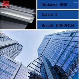 Window Stickers HOHOFILM 8mil Roll Safety Clear Film Glass Protection PET Anti Shatter Resist Prevent Explosion Bank Building Use