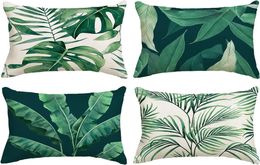 Pillow Green Plant Cover 30 X50cm Pillowcase Summer Decorative Home Sofa Decoration
