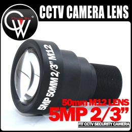 Parts 5MP 50mm lens M12 Fixed 2/3 Inch CCTV Lens Long Distance View For 1080P/4MP/5MP AHD Camera IP Camera Free Shipping