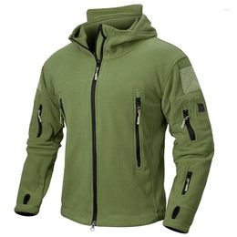Men's Jackets Winter Military Tactical Fleece Jacket Men Warm Polar Outdoor Hoodie Coat Multi-Pocket Casual Sport Army