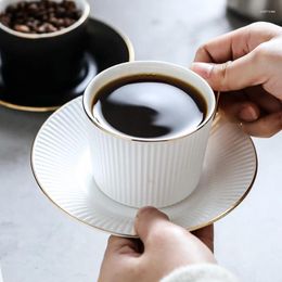 Cups Saucers Luxury Modern Coffee Cup And Saucer Set Nordic Home Minimalist Tea Ceramic Mug Creativity Tazas Mugs Cute