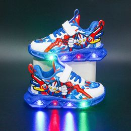 kids shoes sneakers casual boys girls children runner Trendy Blue red shoes sizes 22-36 b2C7#