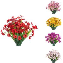 Decorative Flowers XD-Artificial Flower Outdoor Artificial Plastic Plant Garden Porch Window Box Decoration