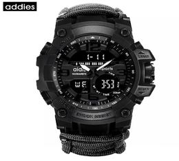 ADDIES Men Military Outdoor Watch Compass Multifunctional Waterproof Quartz Watch G Style Shock Digital Watch relogio masculino 203885942