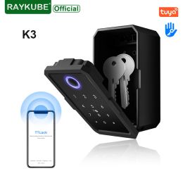 Lock RAYKUBE TTlock Tuya Security Boxes password Smart Fingerprint Digital Cerradura Inteligente Tuya Electronic Portable Lock Boxes