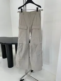 Women's Pants Fashion Cargo Pockets Flare For Women 2024 High Quality Adjustable Waist Zip Detachable Trousers Legs Slack Lady