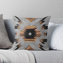 Pillow Urban Tribal Pattern No.6 - Aztec Concrete And Wood Throw S Home Decor Pillowcase
