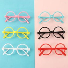 Sunglasses Frames Korean Lovely Eyewear Candy Color Without Glasses Lens Girls Round Frame Kid PP Light Spectacle