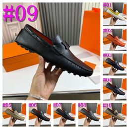 40Model High Quality Leather Loafers Designer Men Casual Shoes Male Driving Shoes Moccasins Slip On Men's Flats Fashion Men Shoes Size 38-46
