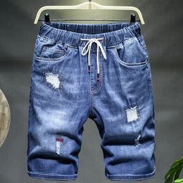 Men Denim Shorts Summer Plus Size 10xl 7XL Casual Loose Stretch Cowboy High Waist Short Jean Male Large Size Denim Breeches 240402