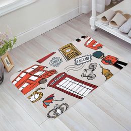 Carpets England London Cartoon Style Living Room Doormat Carpet Coffee Table Floor Mat Study Bedroom Bedside Home Decoration Rug