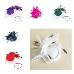 Party Supplies Medieval Hair Clip For Ladies Taking Po Felt Hat Decors Hairband 1920s Barrettes Woman Girls