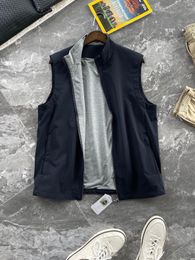 Mens Vests Autumn and Spring loro Sleeveless Double-sided Vest Jacket Coats piana