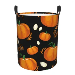 Laundry Bags Dirty Basket Autumn Vegetable Pumpkin Folding Clothing Storage Bucket Toy Home Waterproof Organiser