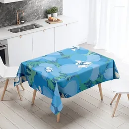 Table Cloth Colourful Floral Tablecloth Home Decor Stain Resistant Waterproof Decoration Rectangular Kitchen Fireplace Tops